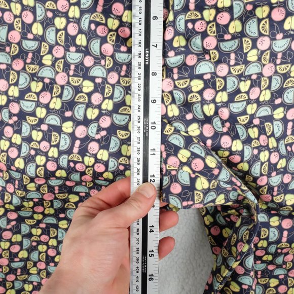 Vintage Talbots Capris Womens 14 Blue Capris Mellon Fruit Print Stretchy 90s - Picture 7 of 10